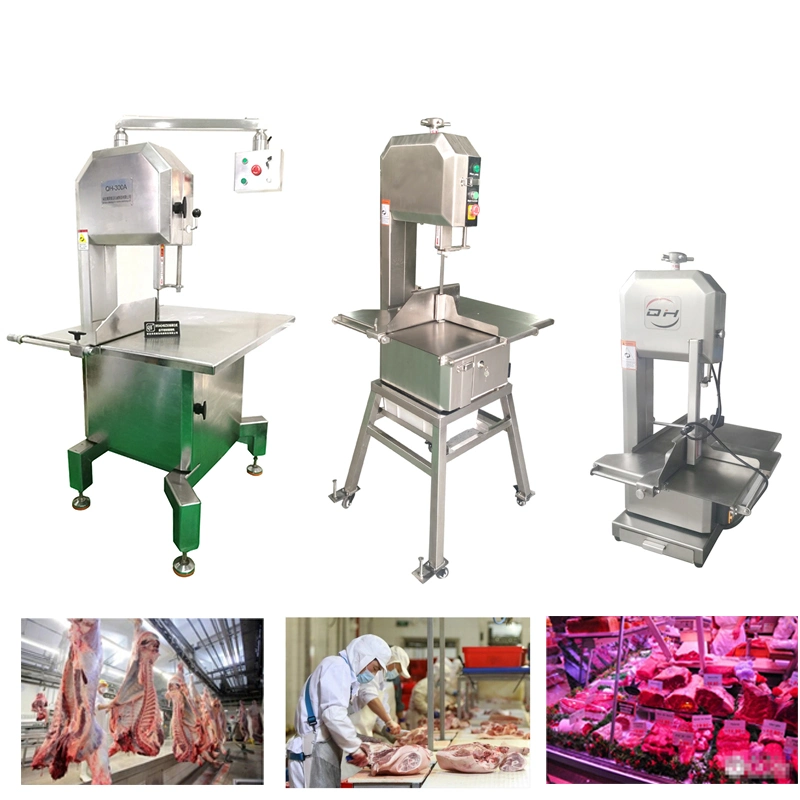 Qh300A Wholesale Electric Kitchen Frozen Fish Cow Meat Band Saw Pig/Pork Chicken Cutting Machine Table Bone Saw Equipment 2HP/1.5kw Manufacturer