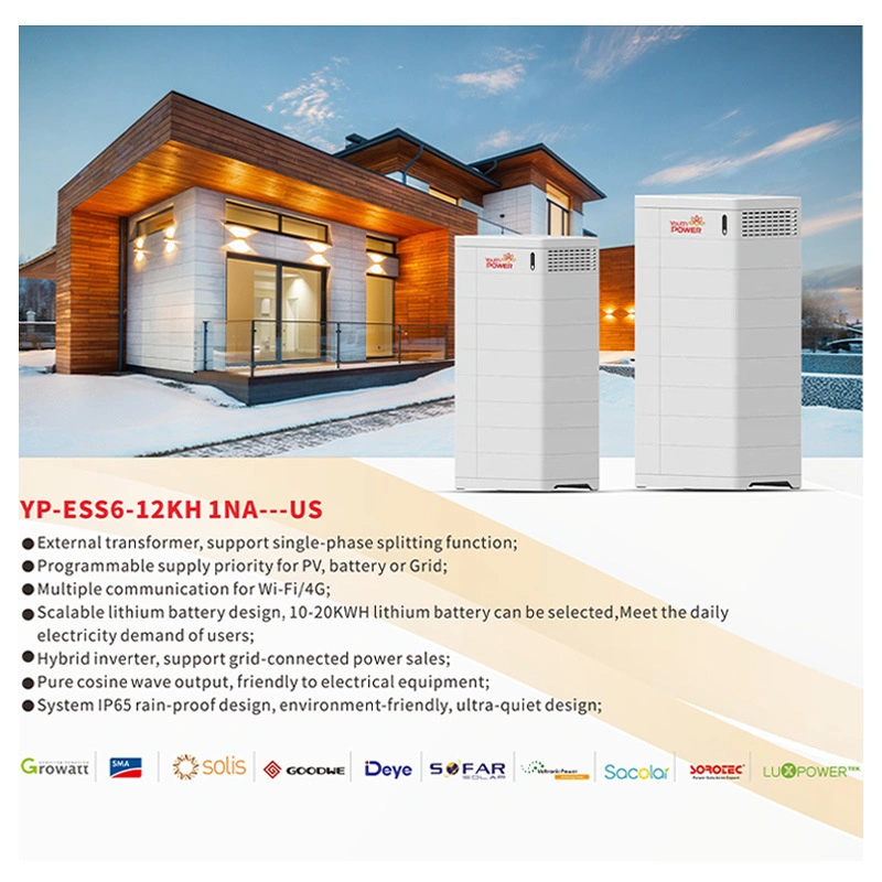 Ess Solar Battery 400V 40kwh with 12kh Hybrid Inverter Solar Storage Hv Rechargeable Lithium Battery High Voltage for Panel